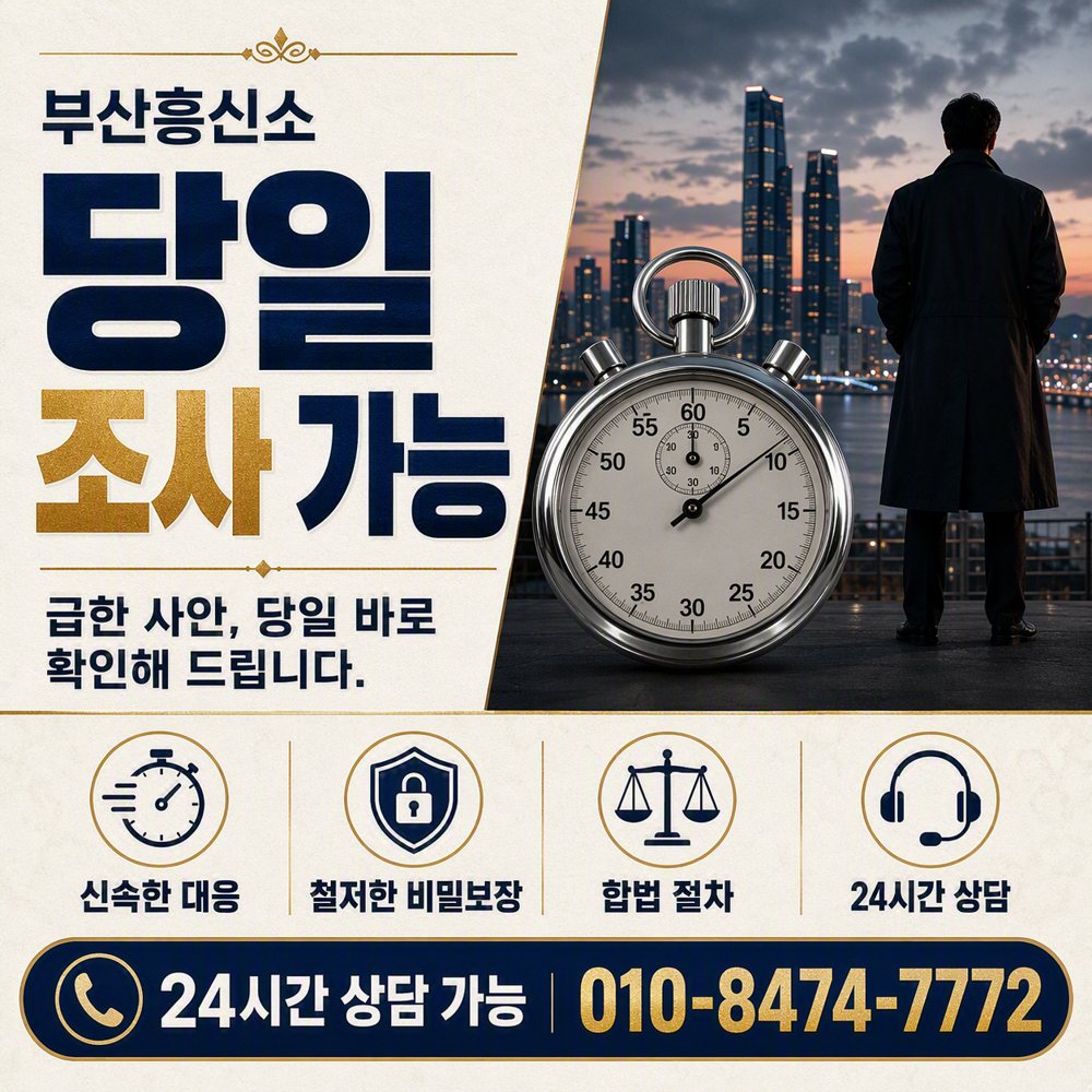 부산흥신소 당일 조사 가능
